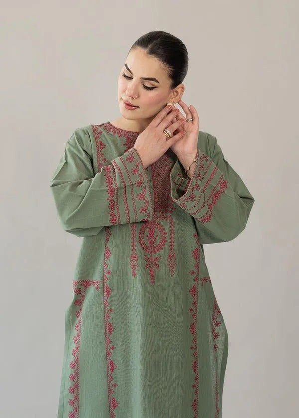 3 Pcs Women's Unstitched Embroidered Suit